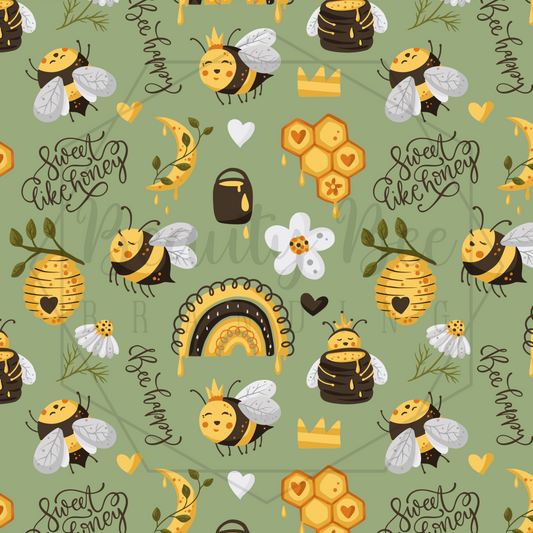 Honey Bees SEAMLESS PATTERN