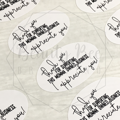 Thank You For Supporting Sticker Sheet