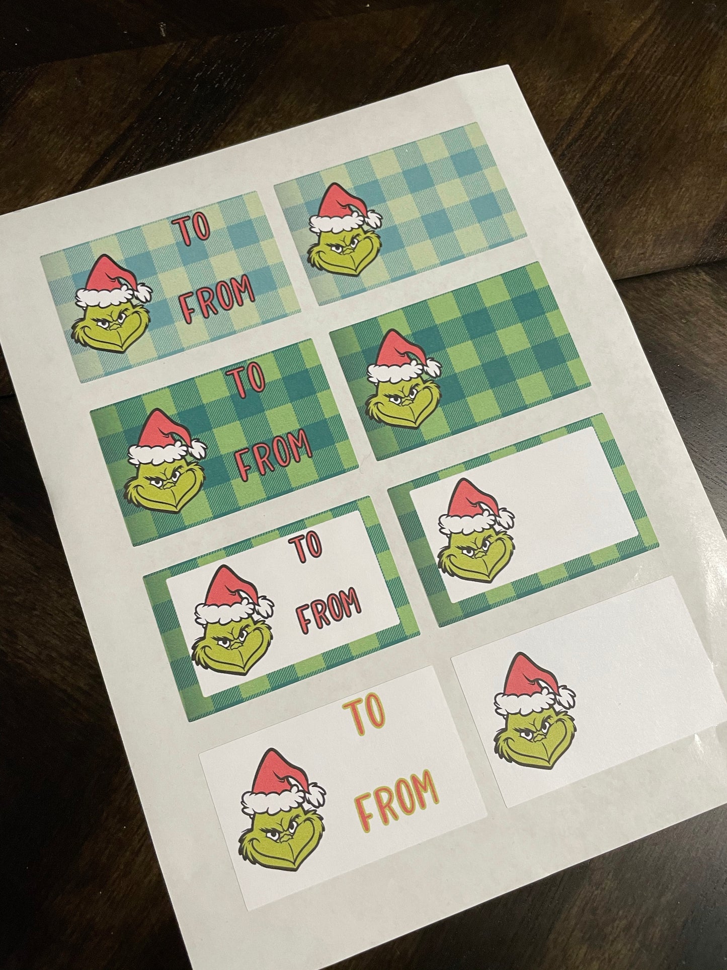 Assorted Green Mean Gift Tag Stickers