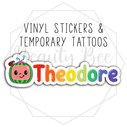 Fruit Family Custom Vinyl Stickers & Temporary Tattoos