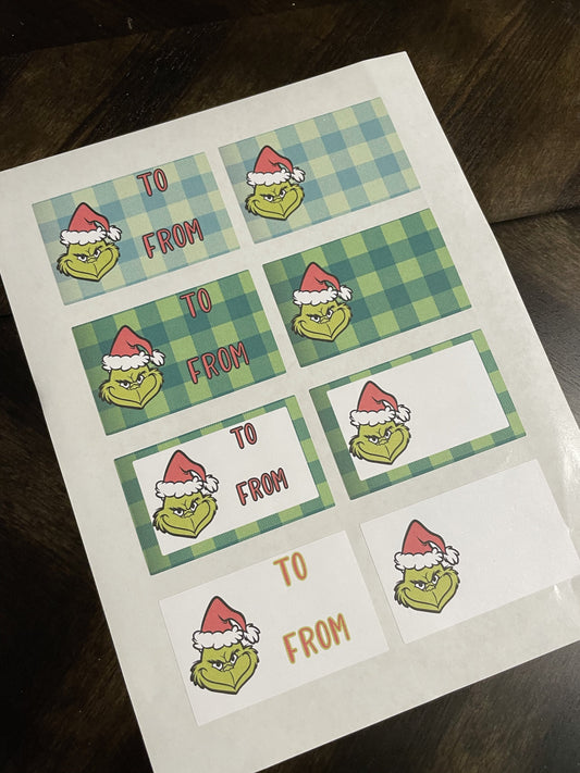 Mean One V9 Gift Tag Stickers