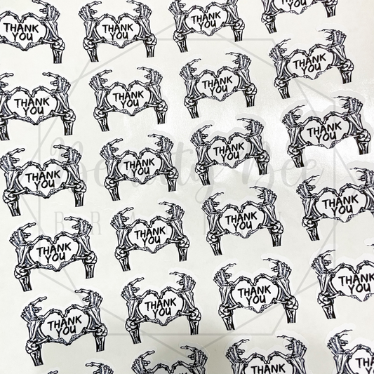 Skelly Thank You Sticker Sheet