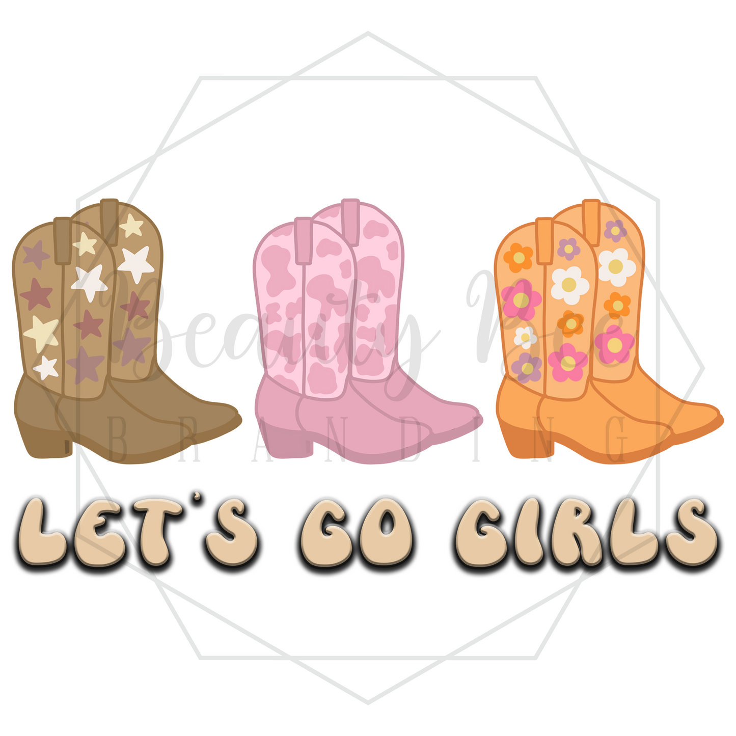 Let's Go Girls DIGITAL DECAL - Sublimation and Print & Cut Files