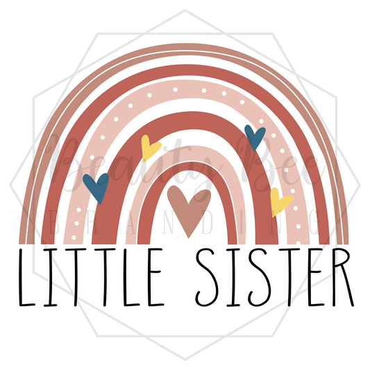 Little Sister Rainbow DIGITAL DECAL - Sublimation and Print & Cut Files