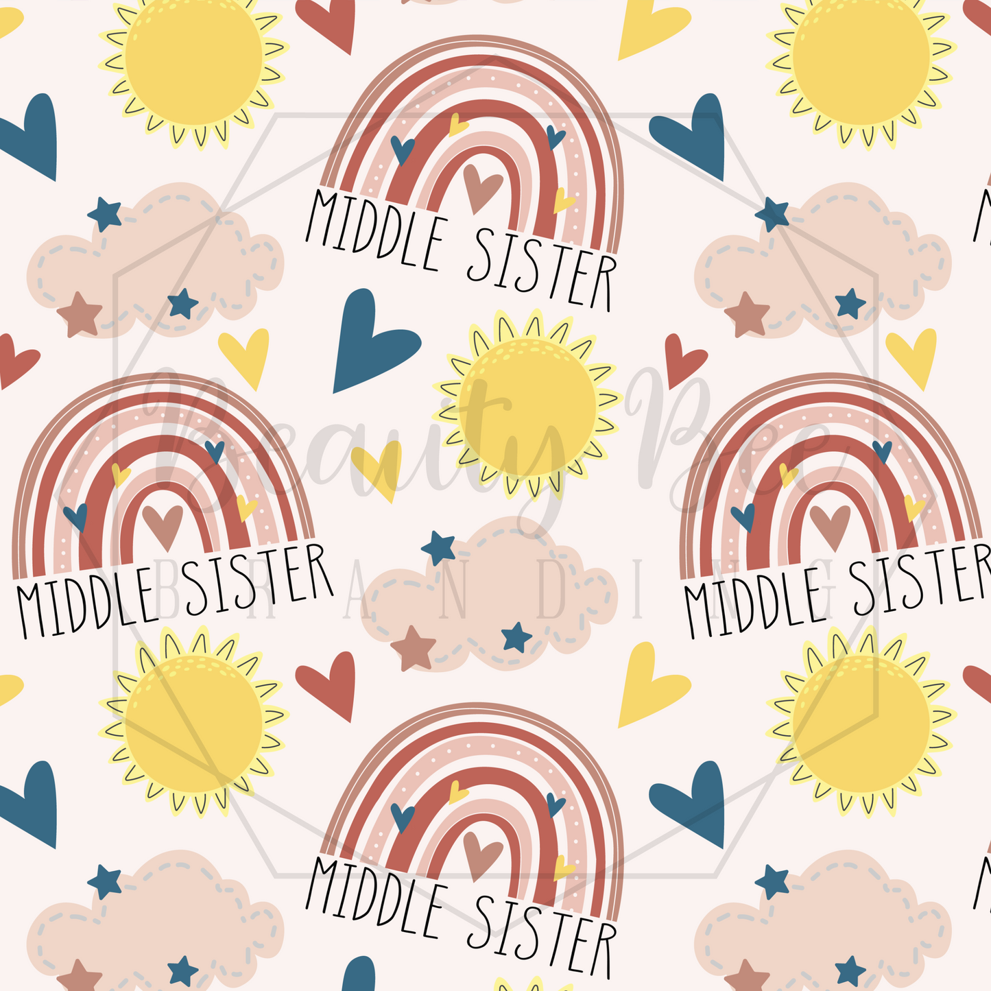Middle Sister Rainbows SEAMLESS PATTERN