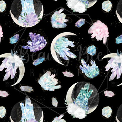 Moon Crystals SEAMLESS PATTERN