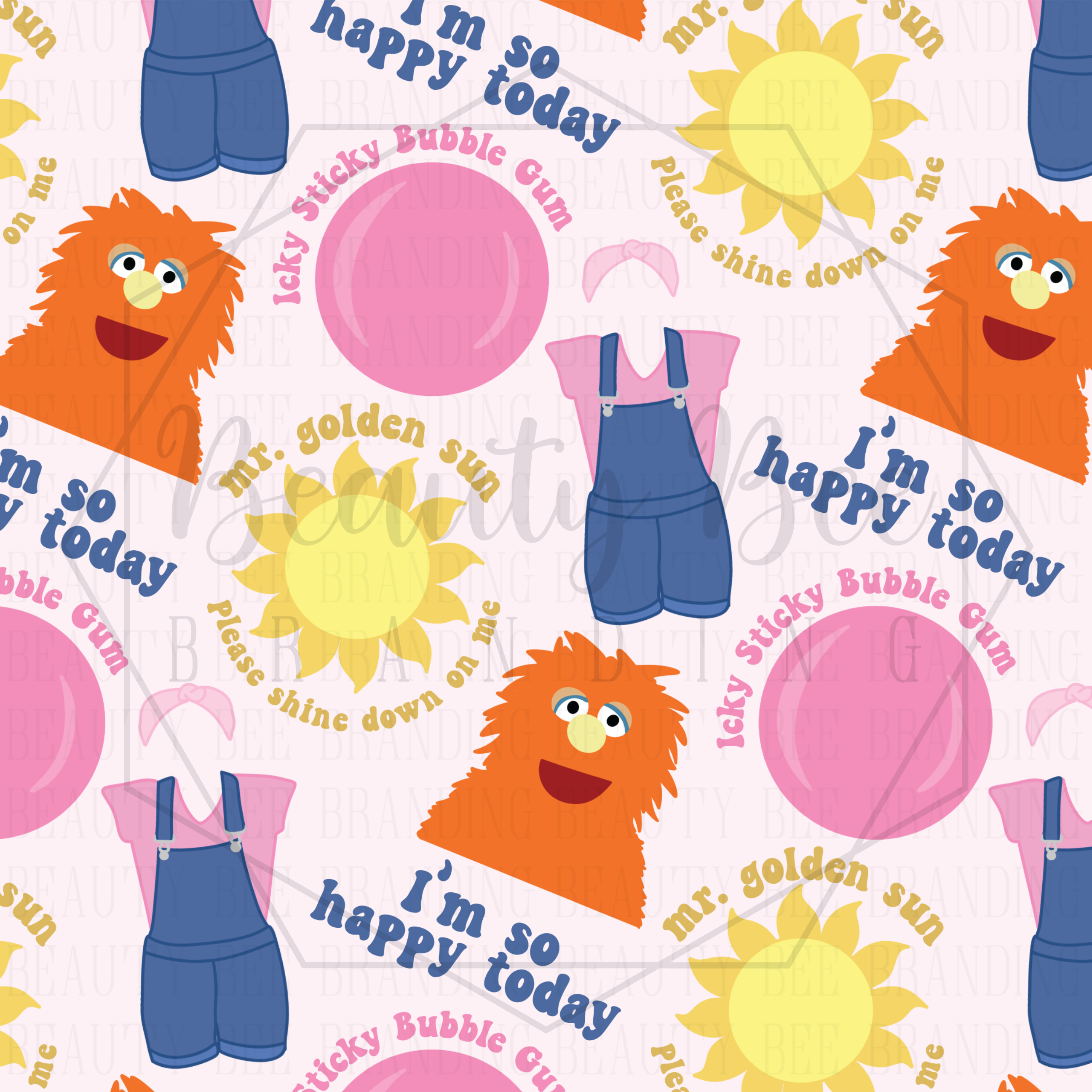 Ms Rachel Pink SEAMLESS PATTERN – Beauty Bee Branding LLC