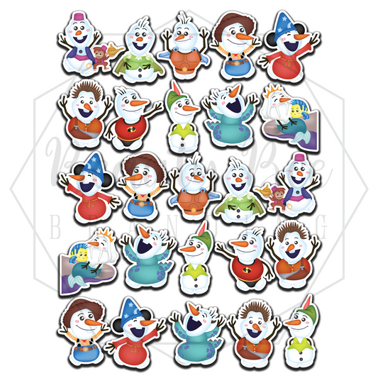 Snowman Dressup Sticker Sheet
