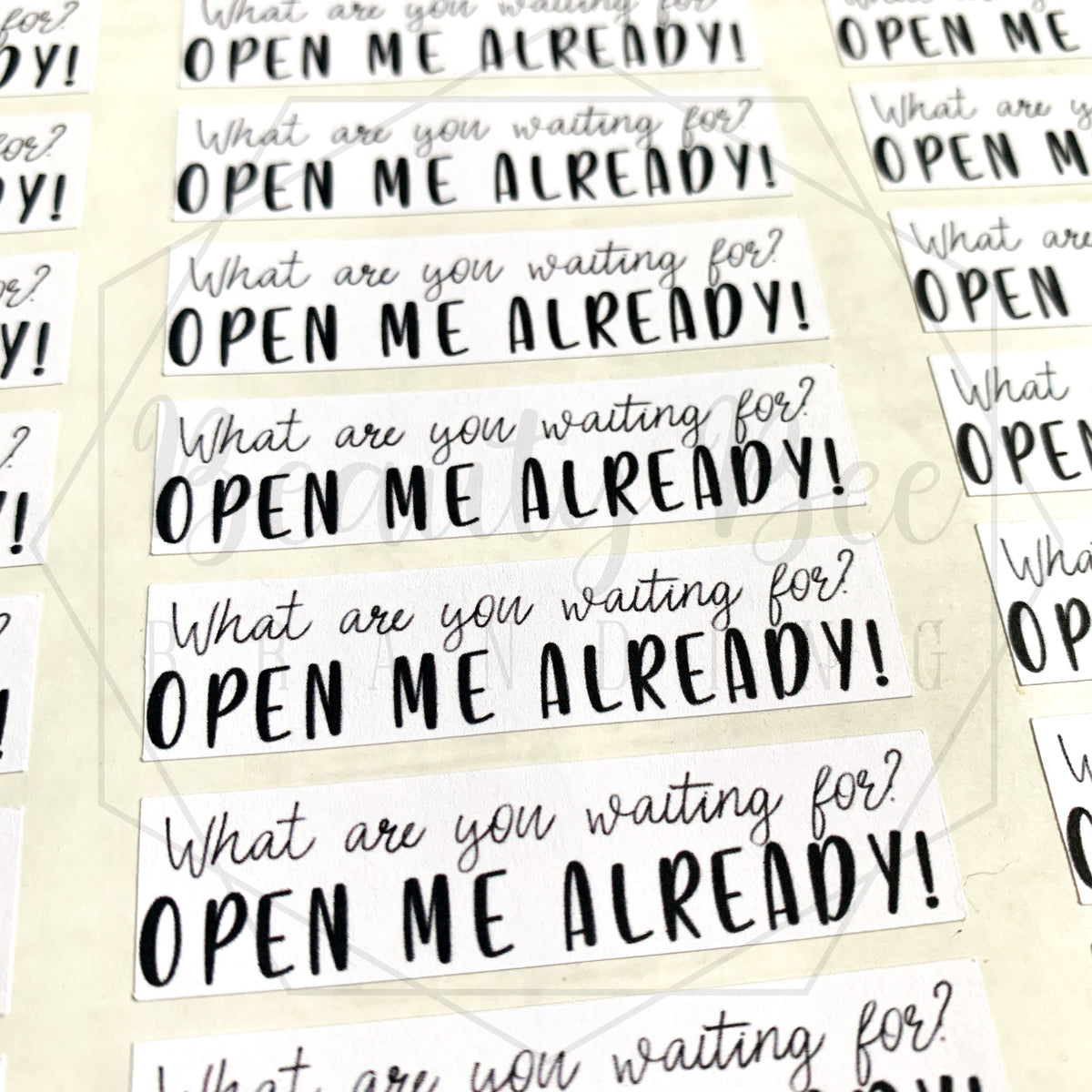 Open Me Up Sticker Open Me Already! Sticker Sheet – Beauty Bee Branding LLC