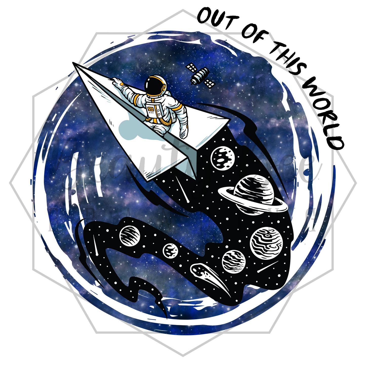 Space Dreams Out of this World DIGITAL DECAL - Sublimation and Print & Cut Files