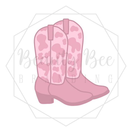 Let's Go Girls Pink Boots DIGITAL DECAL - Sublimation and Print & Cut Files