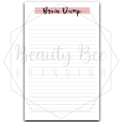 Planner Inserts - Brain Dump