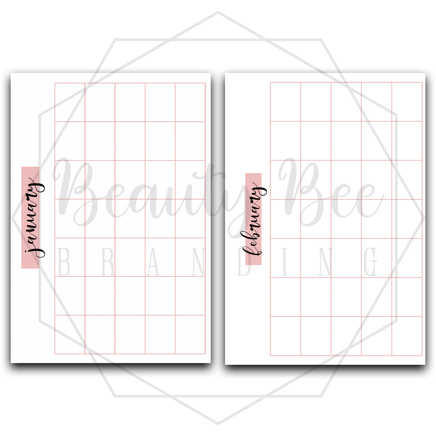 Planner Inserts - Monthly Calendars