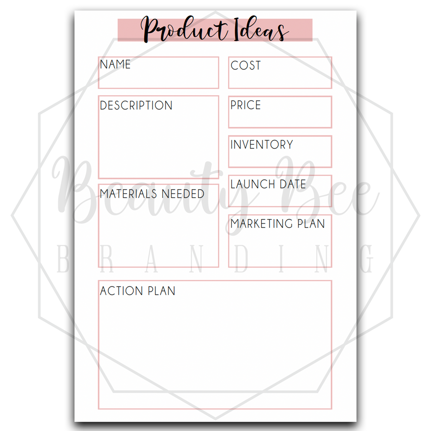 Planner Inserts - Product Ideas
