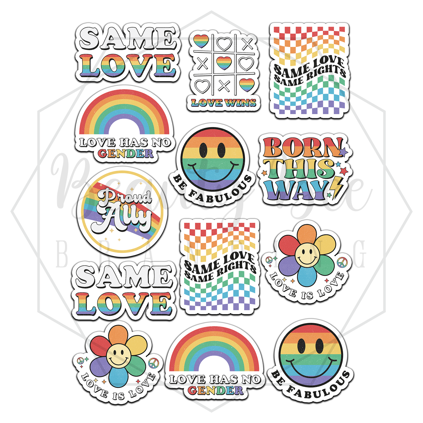 Pride Sticker Sheet – Beauty Bee Branding LLC