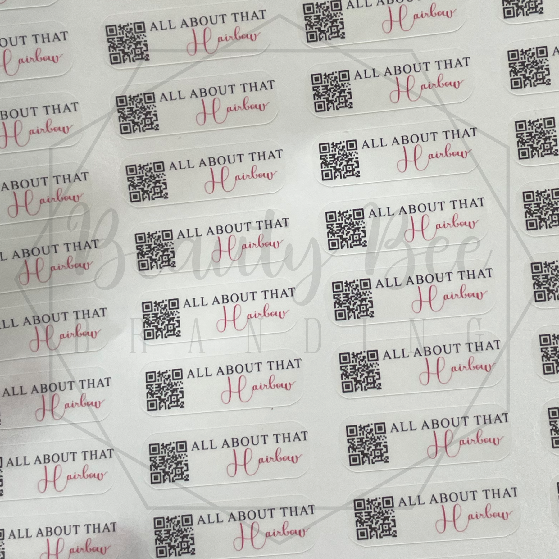 QR Custom Stickers (3 Sheets) – Beauty Bee Branding LLC