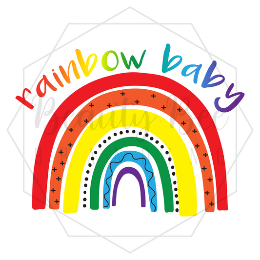 Rainbow Baby DIGITAL DECAL - Sublimation and Print & Cut Files