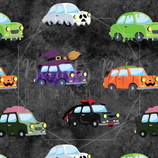 Spooky Cars SEAMLESS PATTERN