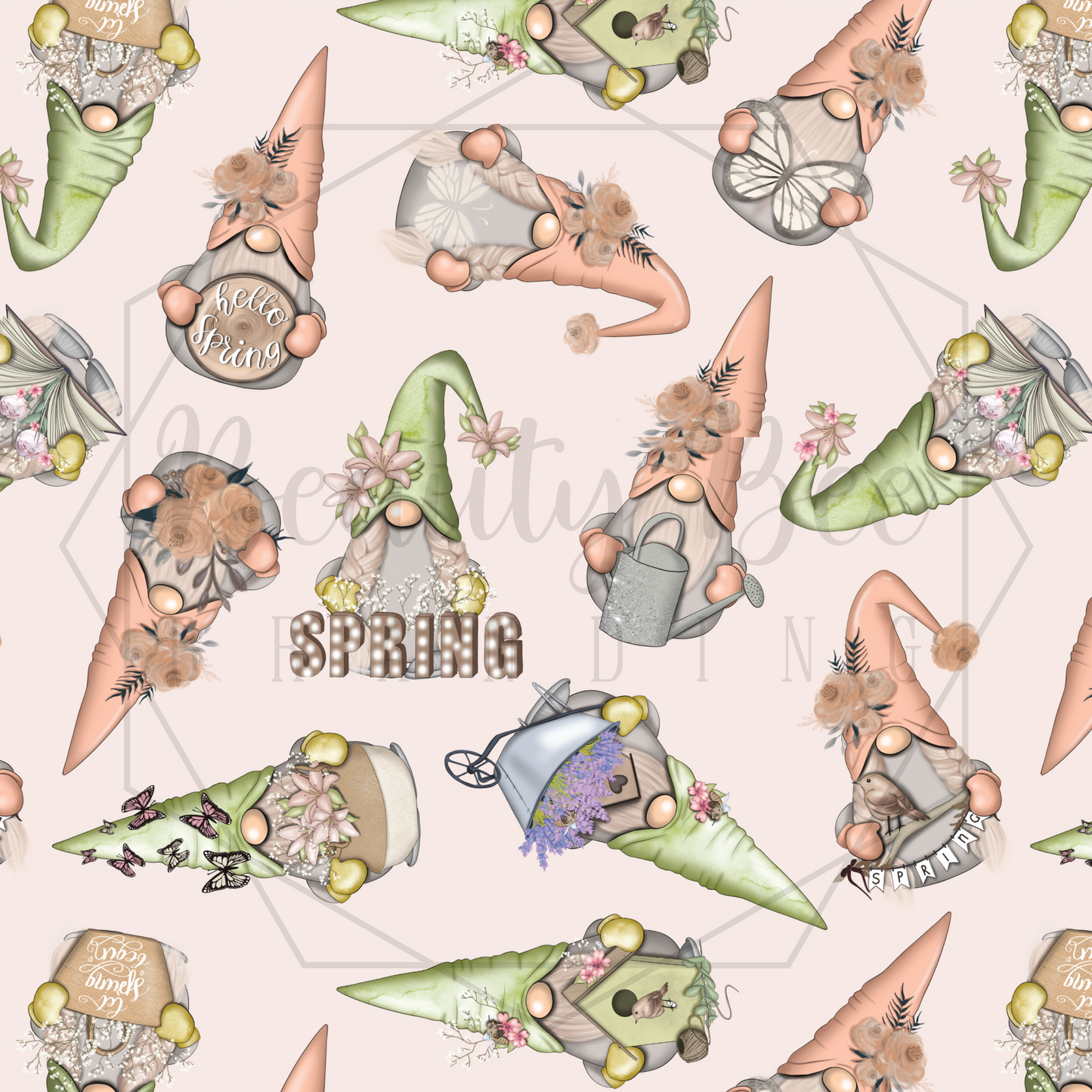 Spring Gnomes SEAMLESS PATTERN