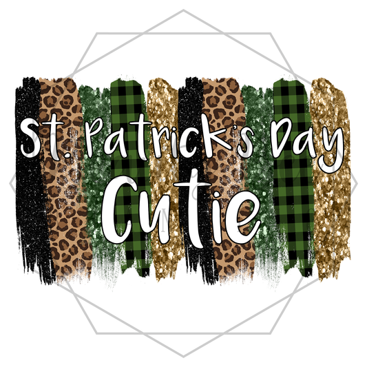 Green Leopard St. Patrick's Day Cutie - Sublimation and Print & Cut Files
