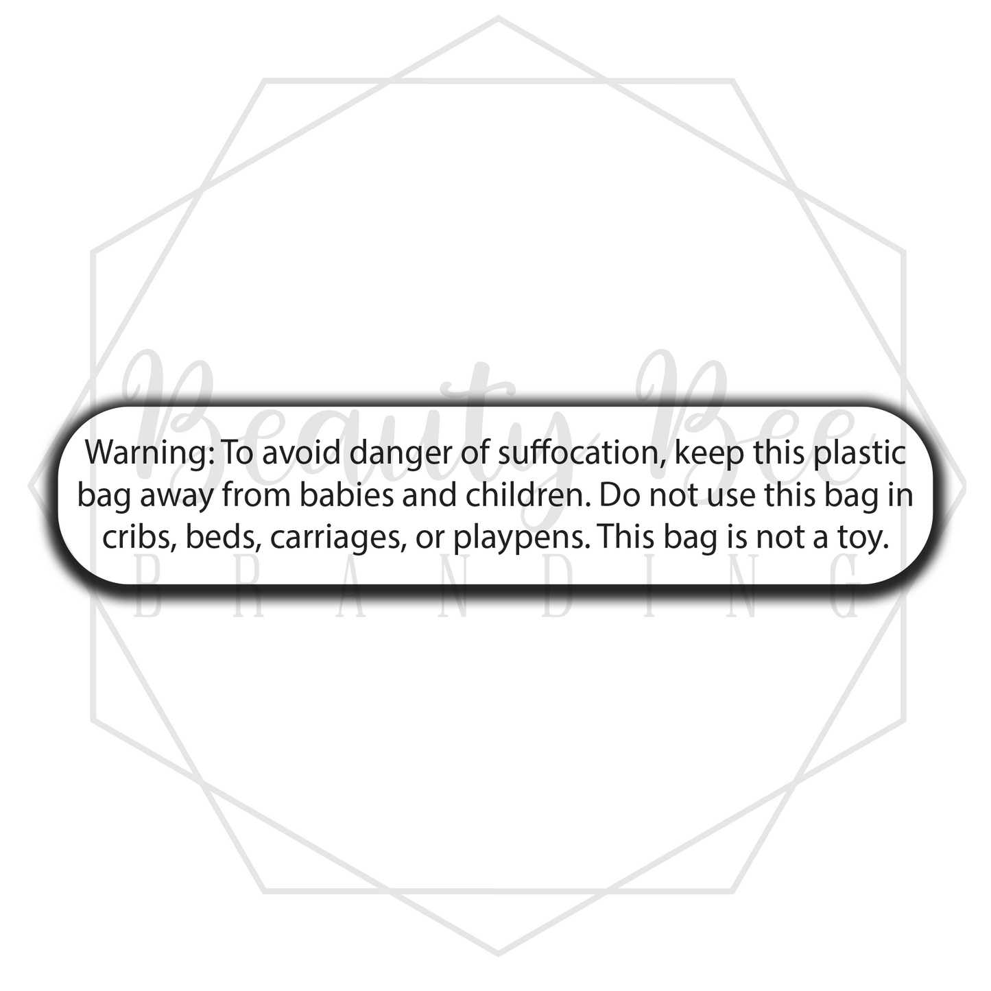 Suffocation Warning For Bags Sticker Sheet