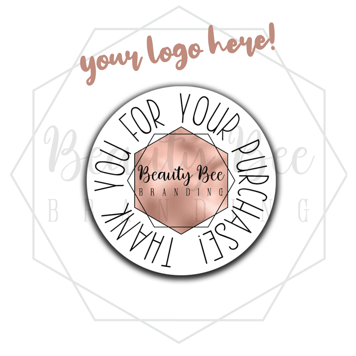Thank You For Your Purchase Logo Sticker Sheet