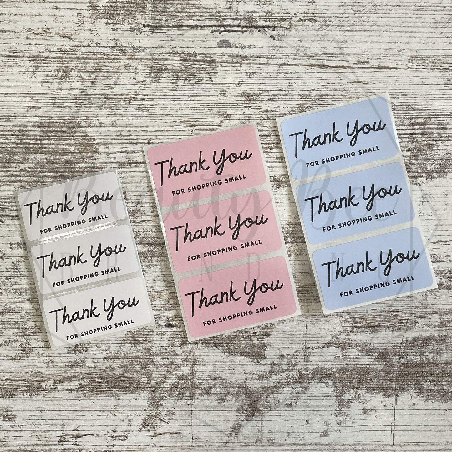 Thank You For Shopping Small STICKER ROLL OF 100