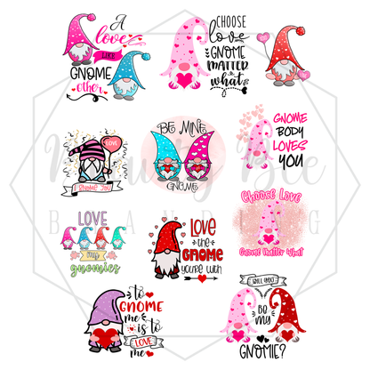 Valentine's Gnomes Temporary Tattoos