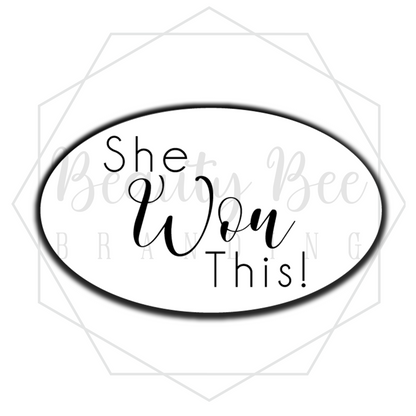 She Won This Sticker Sheet