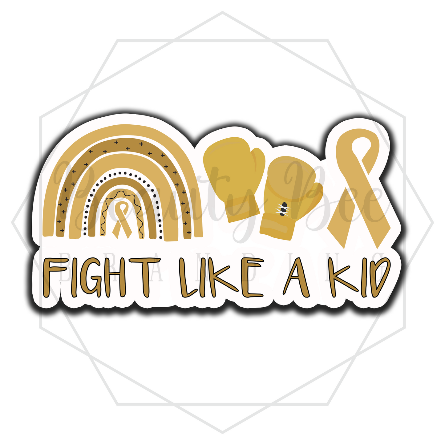 Fight Like a Kid XL Individual Sticker